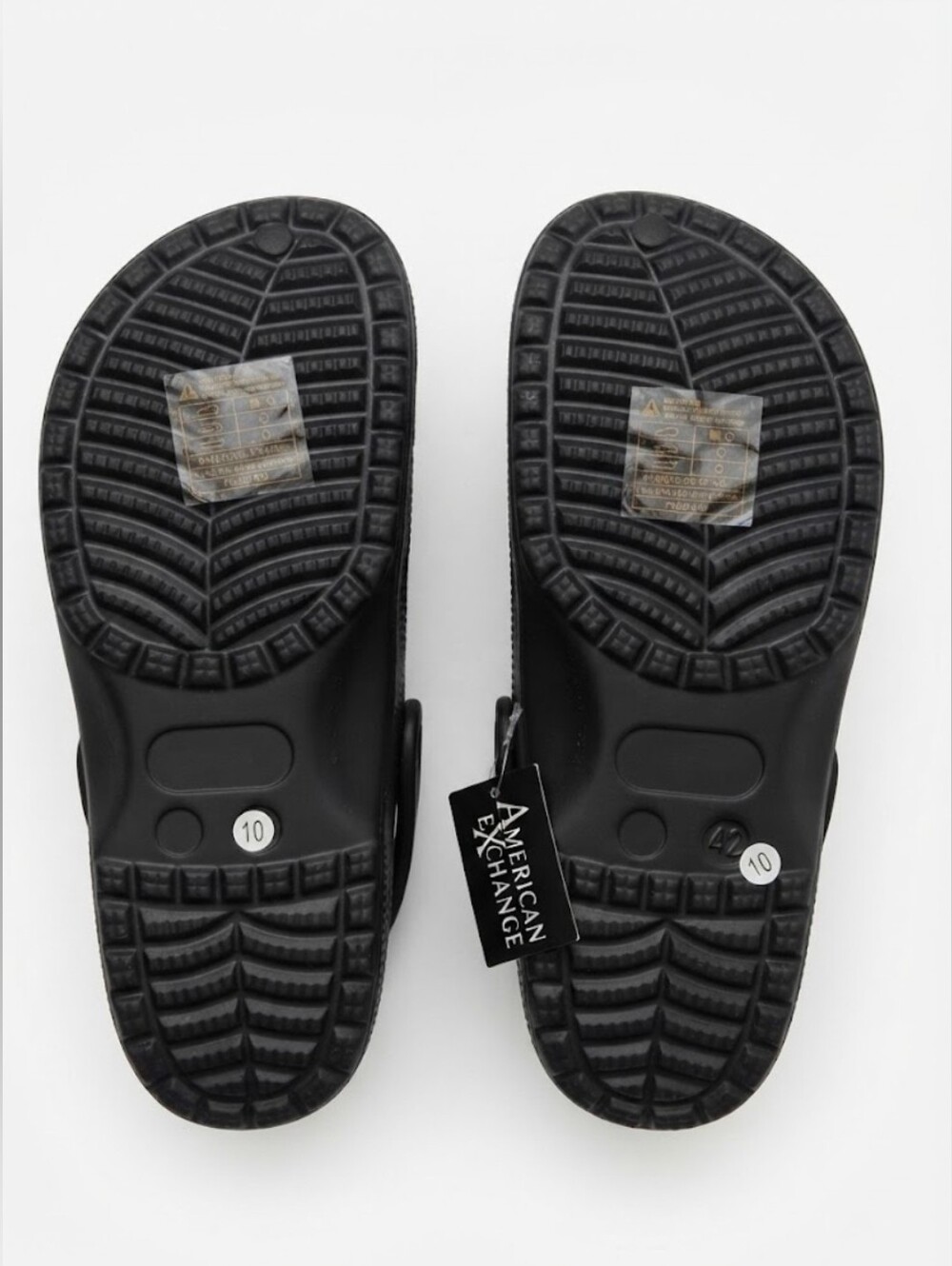 American Exchange Adults Black Slip-On Plushy Clogs